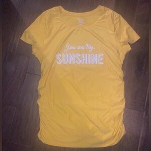 Time and Tru Yellow Ruched T-Shirt